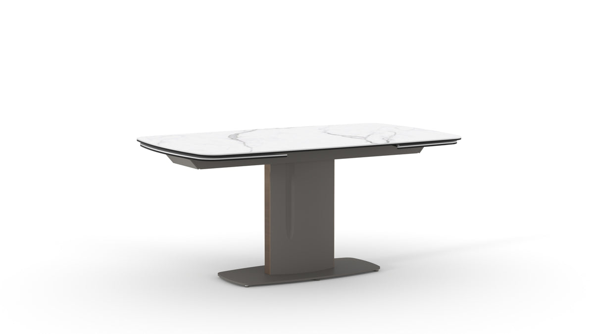 Extendable Dining Table Keel 165-245 cm White Marble / Anthracite Domestica – Product View on White
