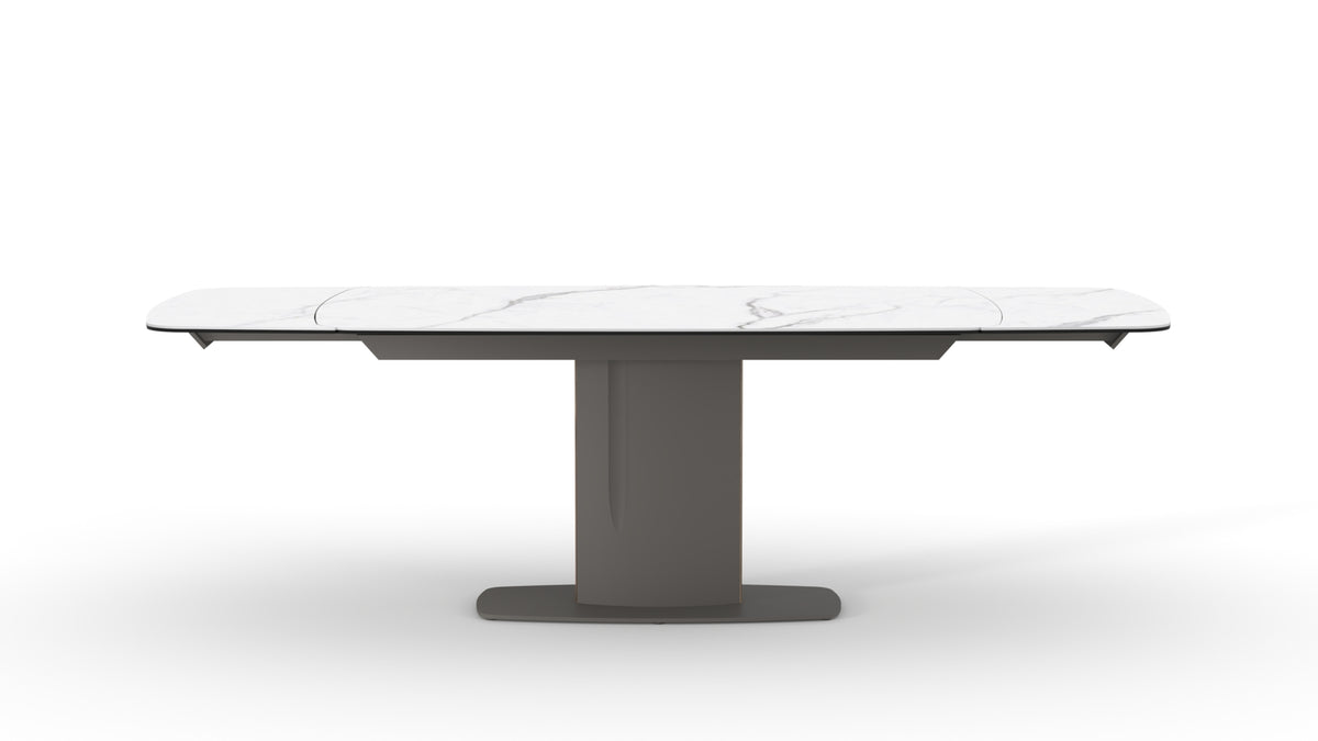 Extendable Dining Table Keel 165-245 cm White Marble / Anthracite Domestica – Product View on White