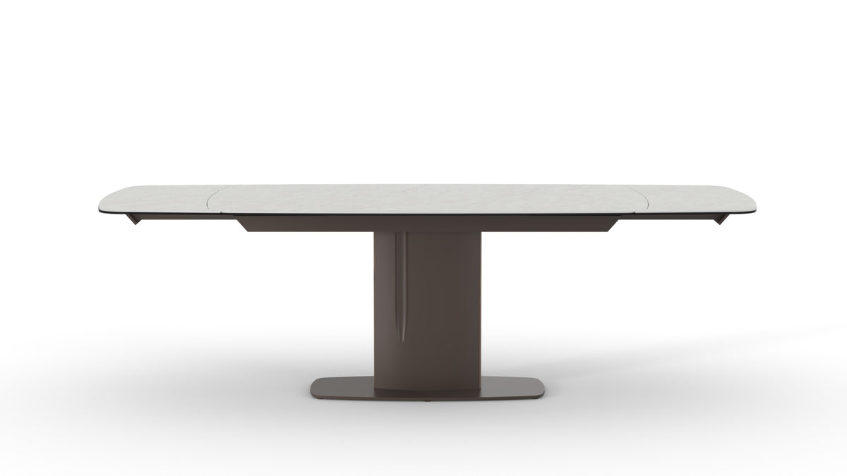 Extendable Dining Table Keel 165-245 cm Ivory Stone / Bronze Domestica – Dimensions Drawing