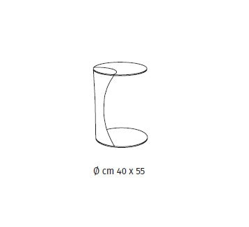 Side Table Tee Ø40 cm Ceramic Domestica – Dimensions Drawing