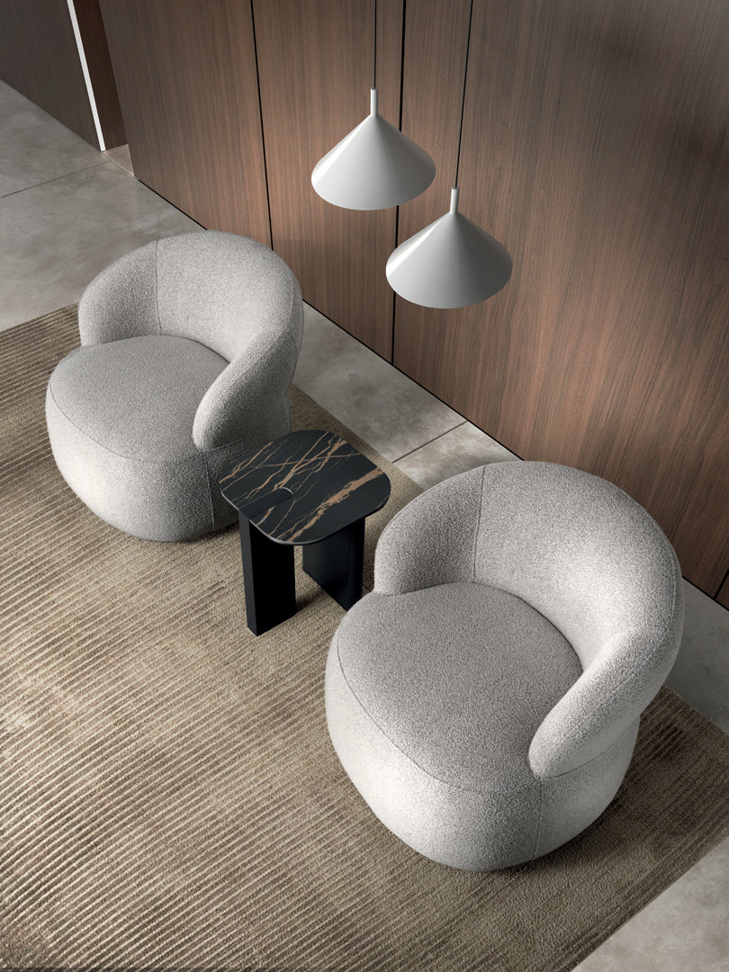 Swivel Armchair Julep Bouclé Light Grey Domestica – Lifestyle