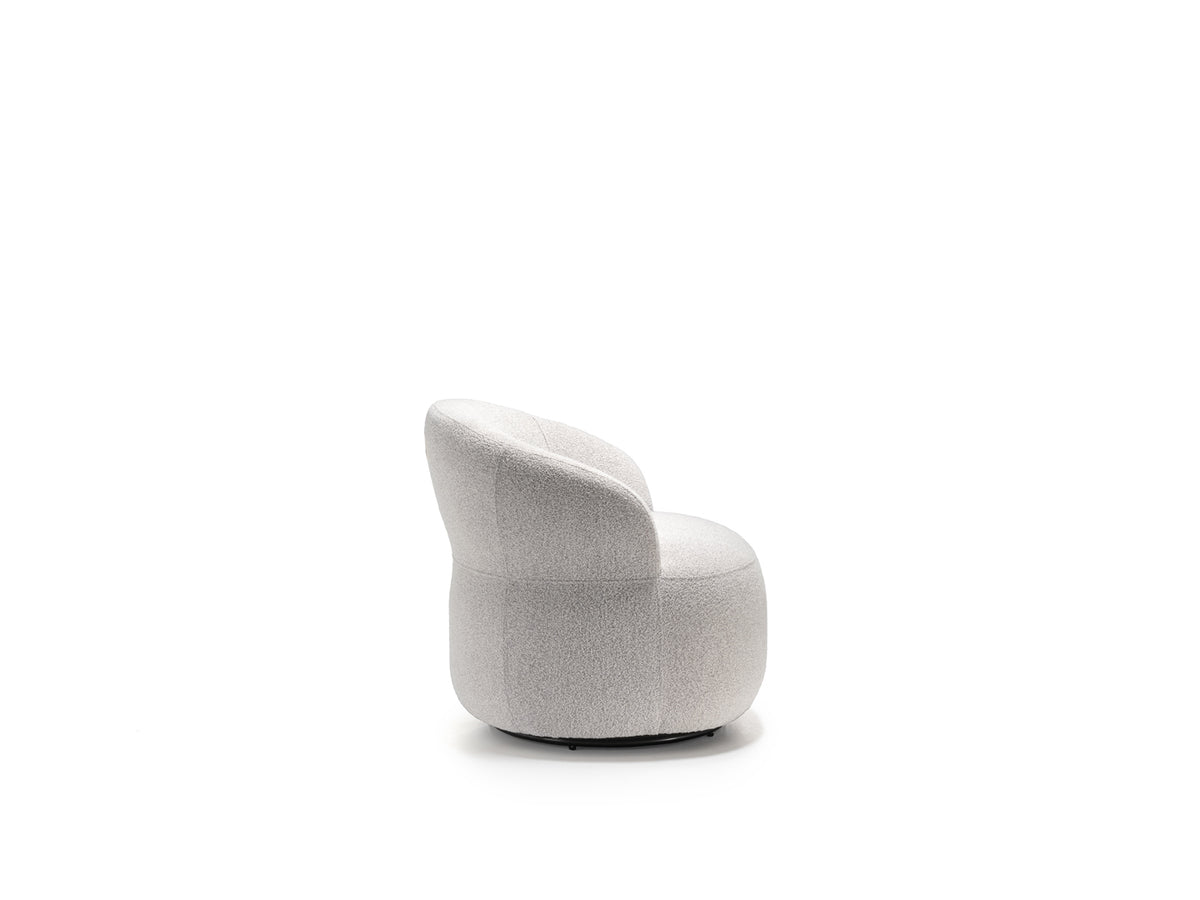 Swivel Armchair Julep Bouclé Light Grey Domestica – Dimensions Drawing