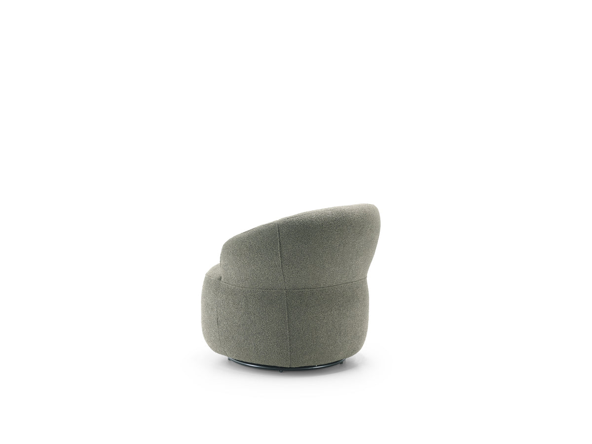 Swivel Armchair Julep Bouclé Dark Green Domestica – Dimensions Drawing