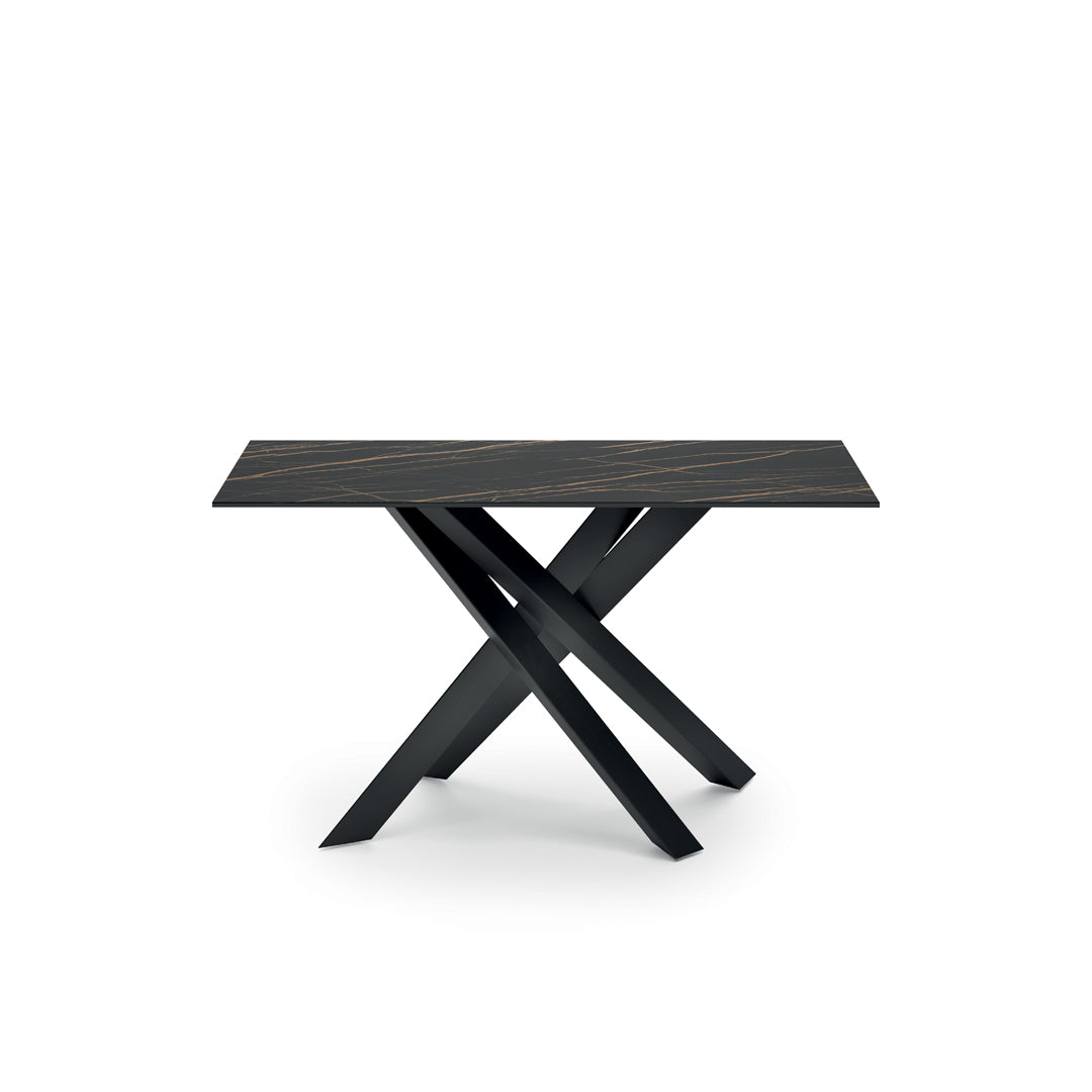 Console Table Xenia 110 cm Ceramic Black Portoro / Black Domestica – Product View on White