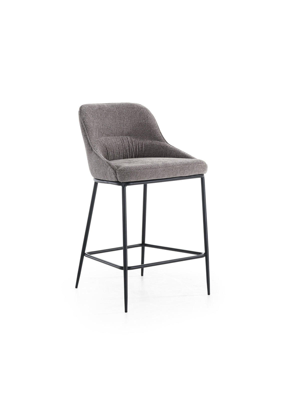 Counter Stool Ginevra Light Grey / Black Domestica – Product View on White