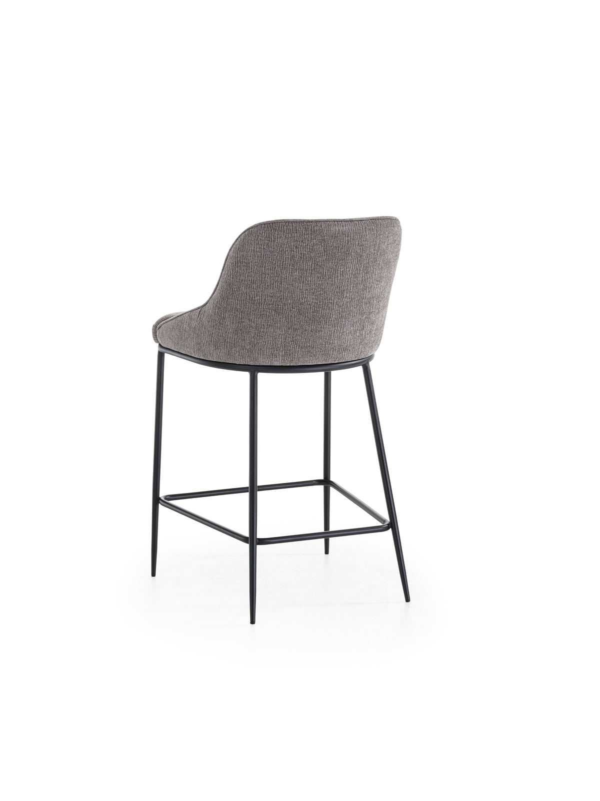 Counter Stool Ginevra Light Grey / Black Domestica – Product View on White