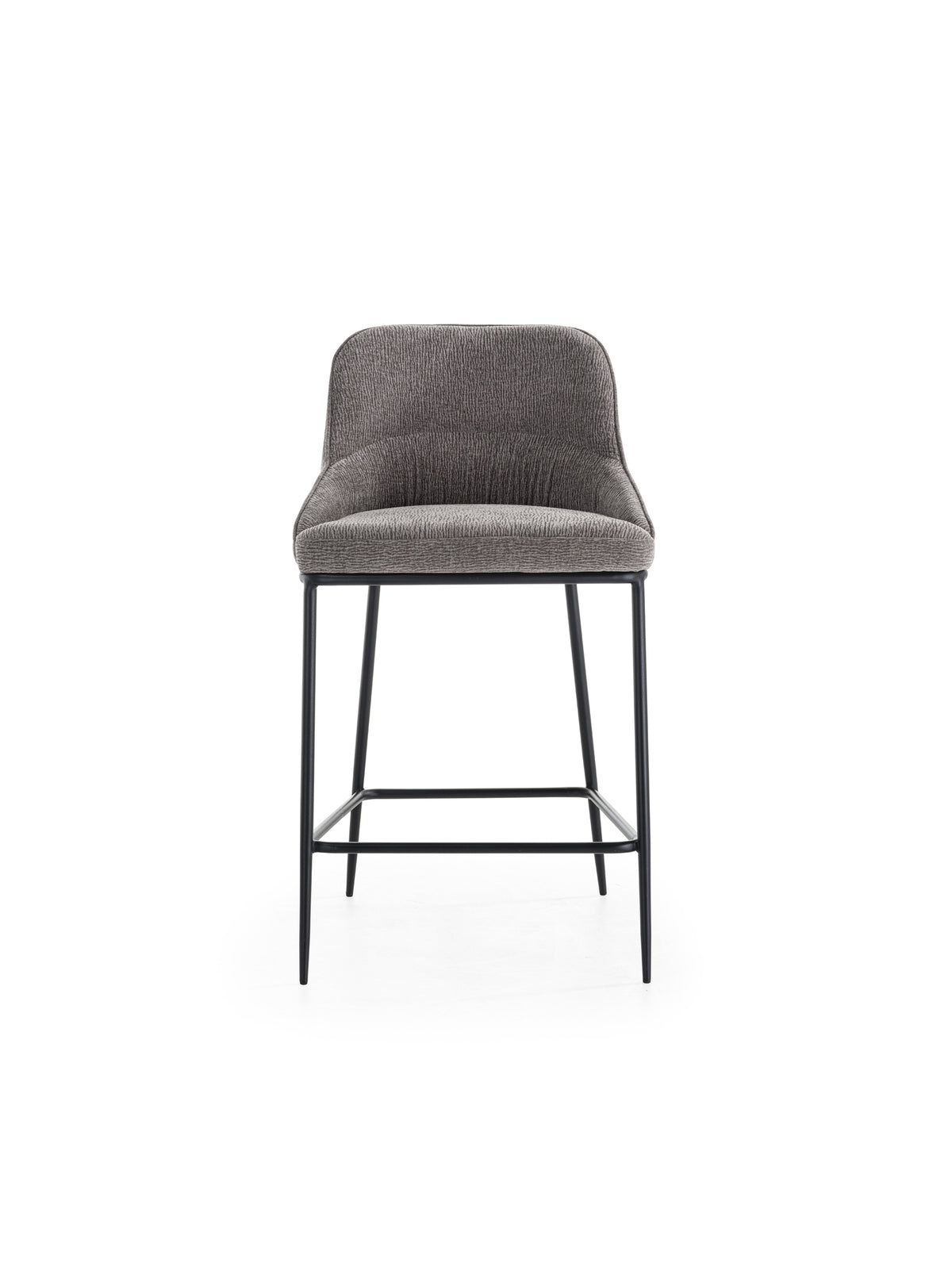 Counter Stool Ginevra Light Grey / Black Domestica – Product View on White