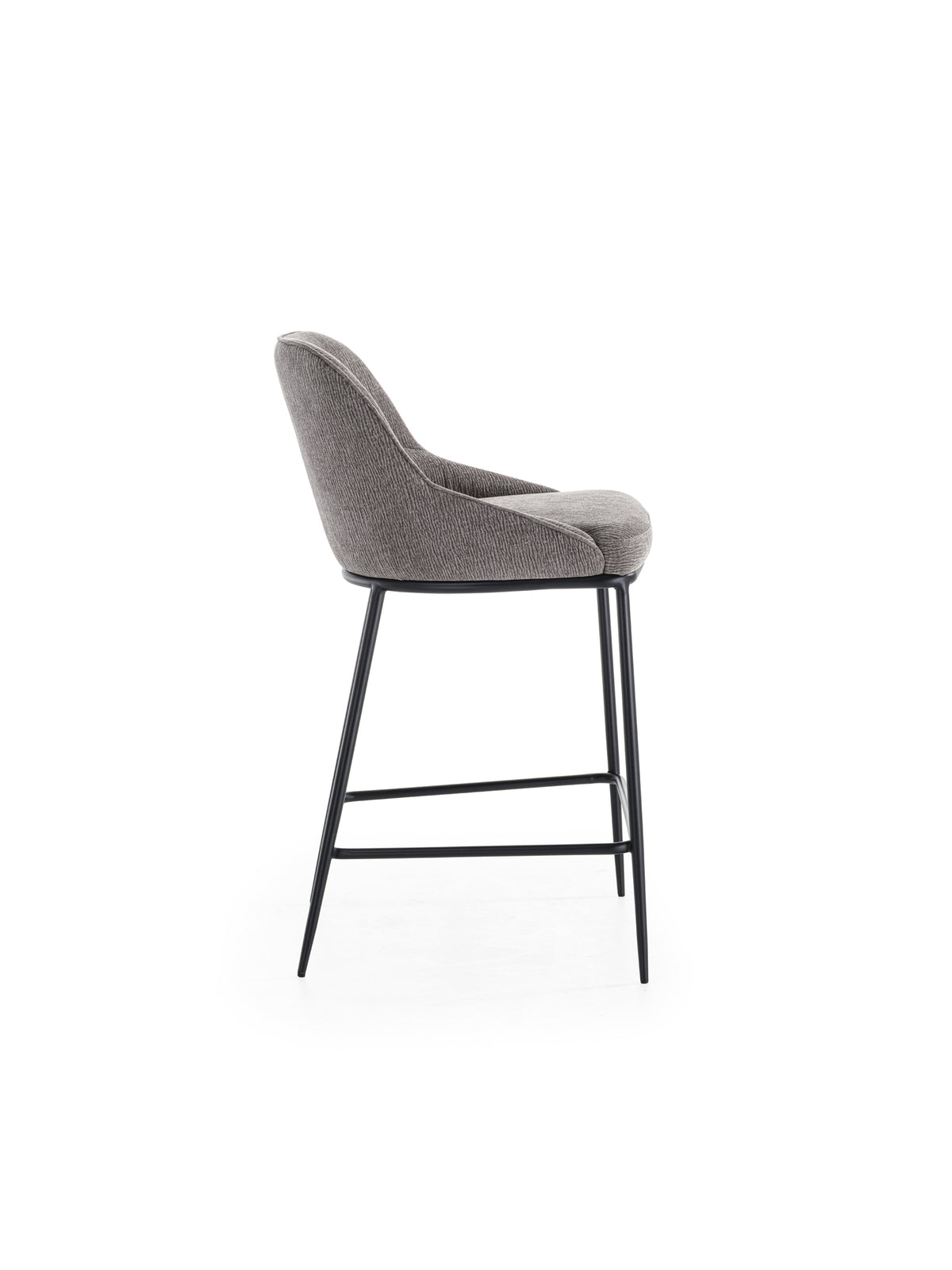 Counter Stool Ginevra Light Grey / Black Domestica – Product View on White