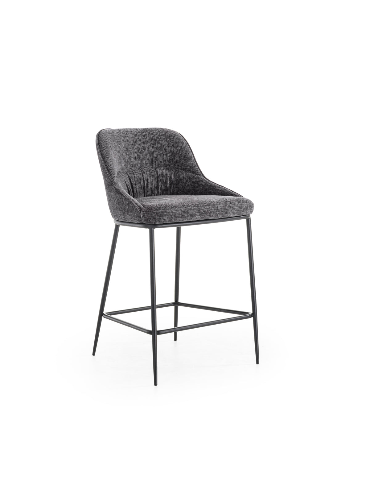 Counter Stool Ginevra Dark Grey / Black Domestica – Product View on White
