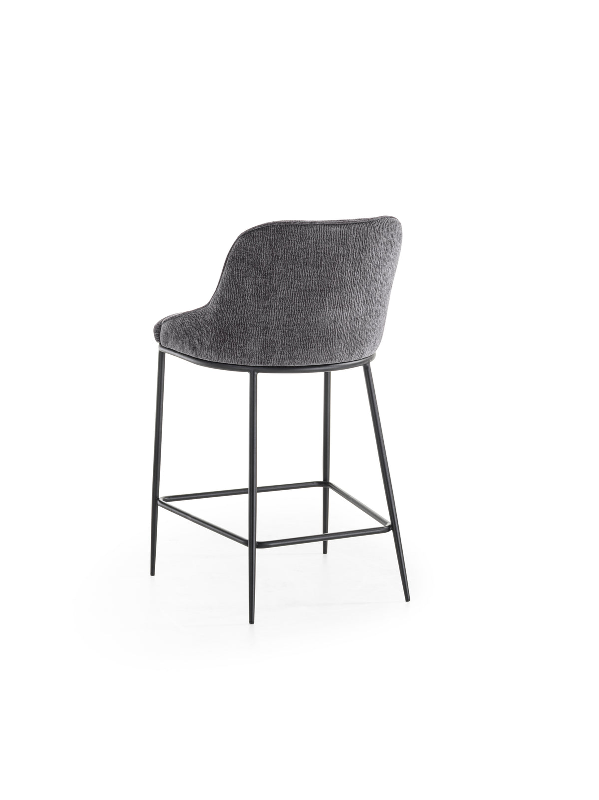 Counter Stool Ginevra Dark Grey / Black Domestica – Product View on White