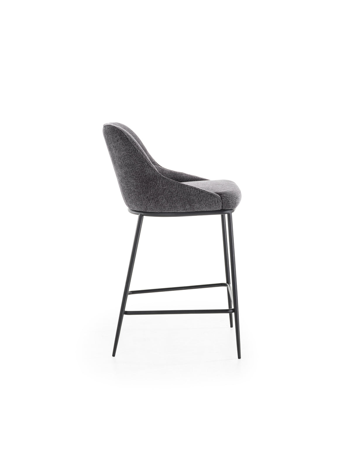 Counter Stool Ginevra Dark Grey / Black Domestica – Product View on White