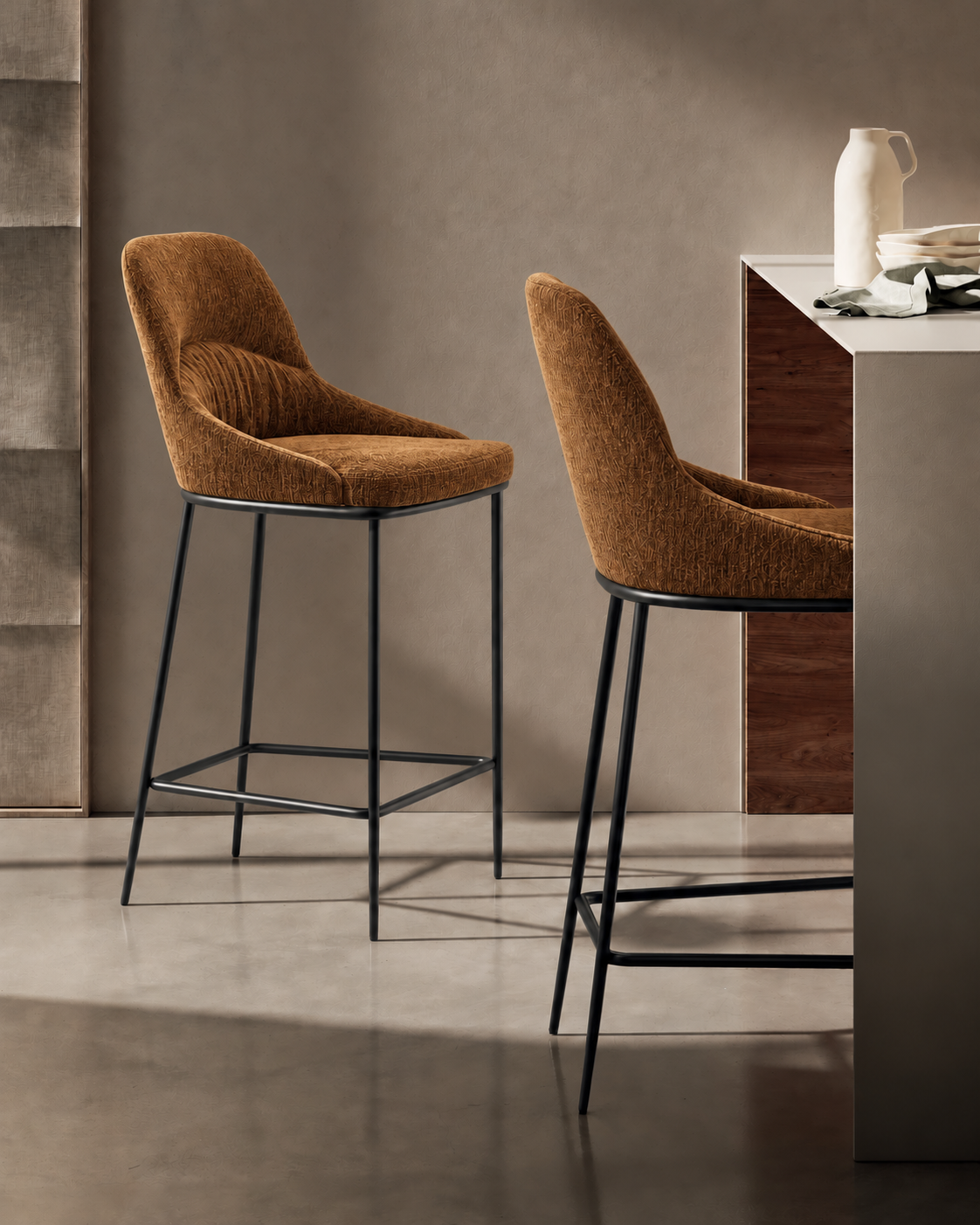 Counter Stool Ginevra Brown / Black Domestica – Lifestyle