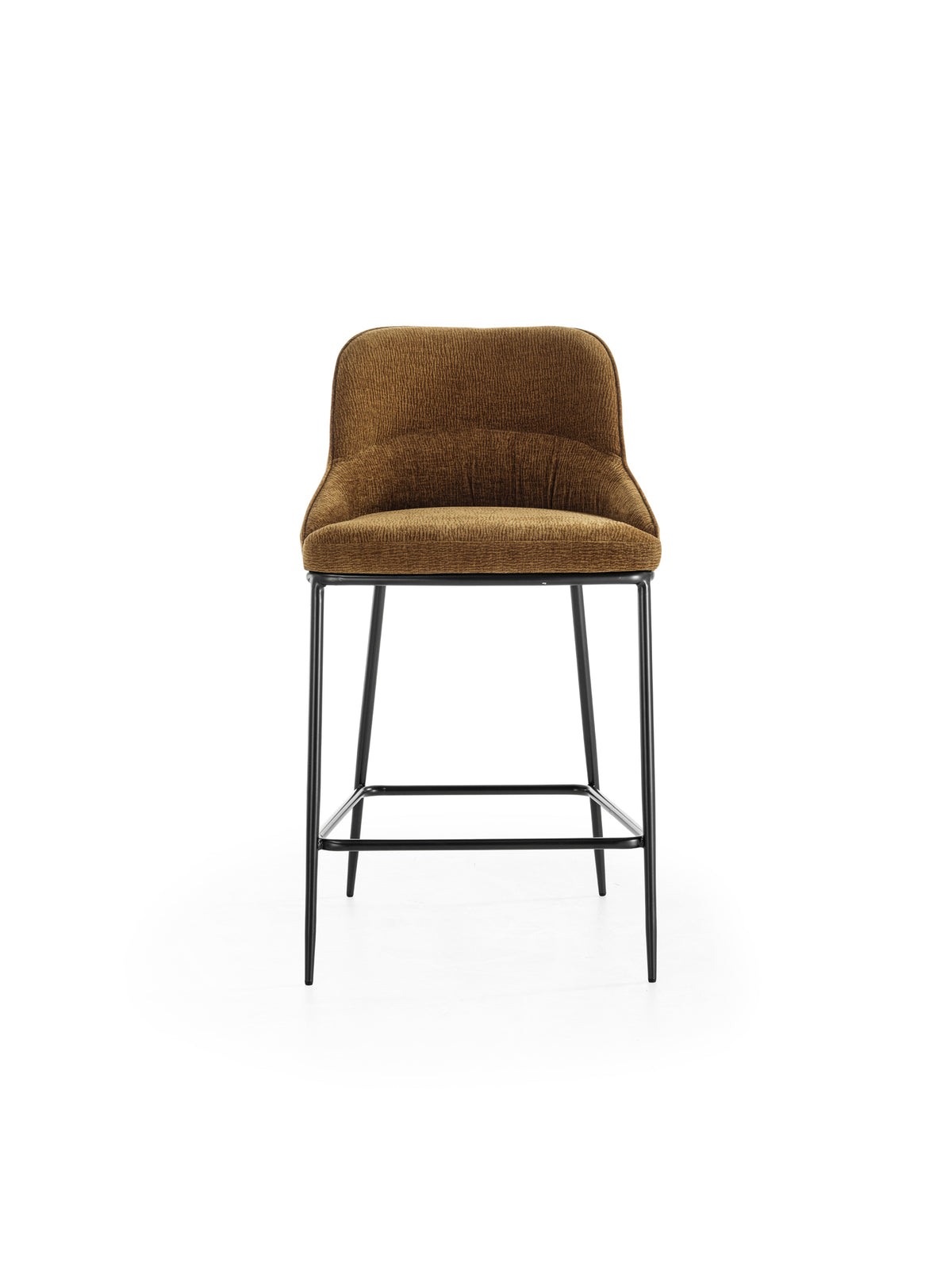 Counter Stool Ginevra Brown / Black Domestica – Product View on White