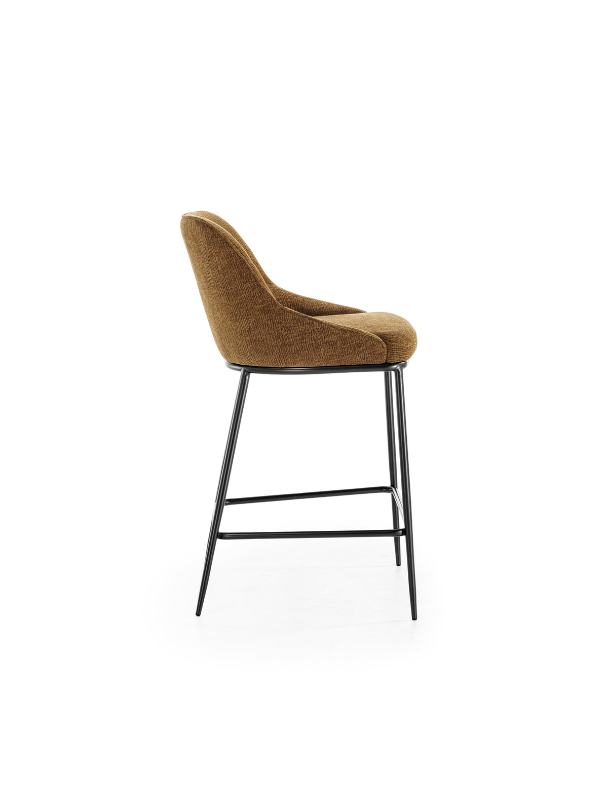Counter Stool Ginevra Brown / Black Domestica – Product View on White