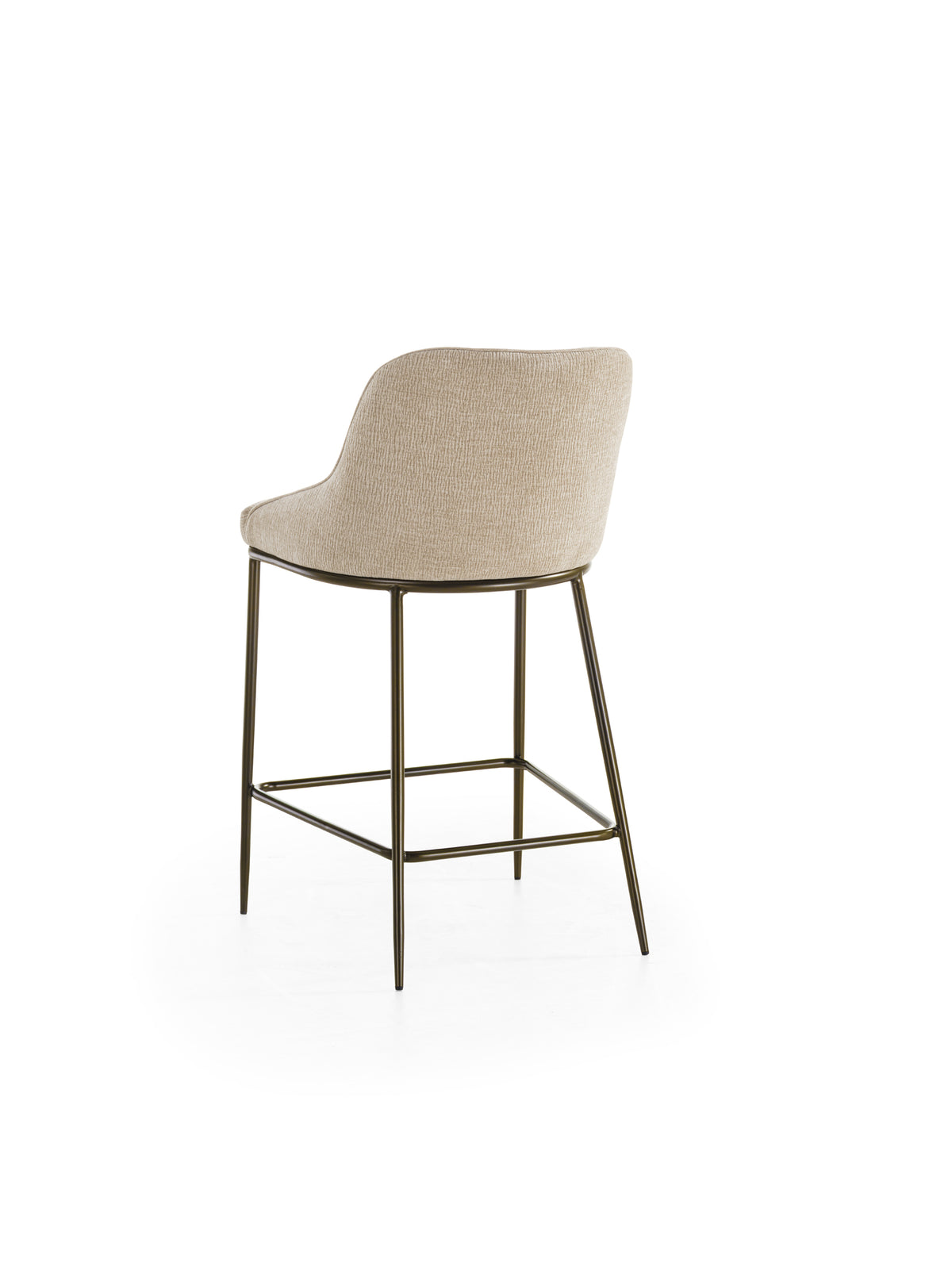 Counter Stool Ginevra Beige / Bronze Domestica – Product View on White