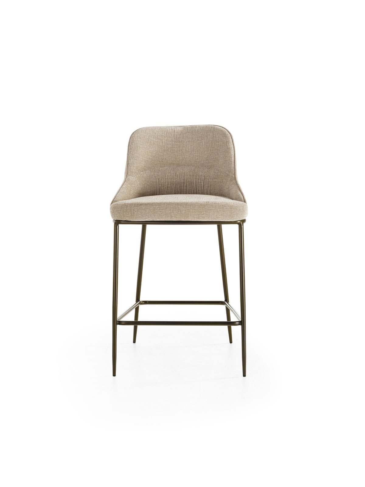 Counter Stool Ginevra Beige / Bronze Domestica – Product View on White