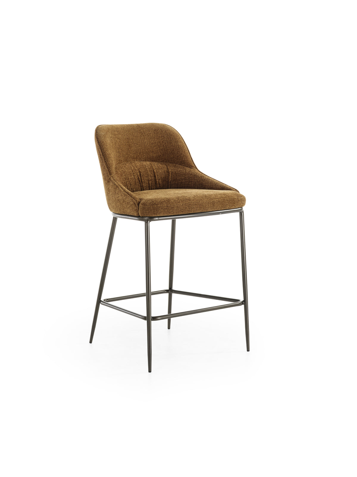 Counter Stool Ginevra Brown / Bronze Domestica – Product View on White