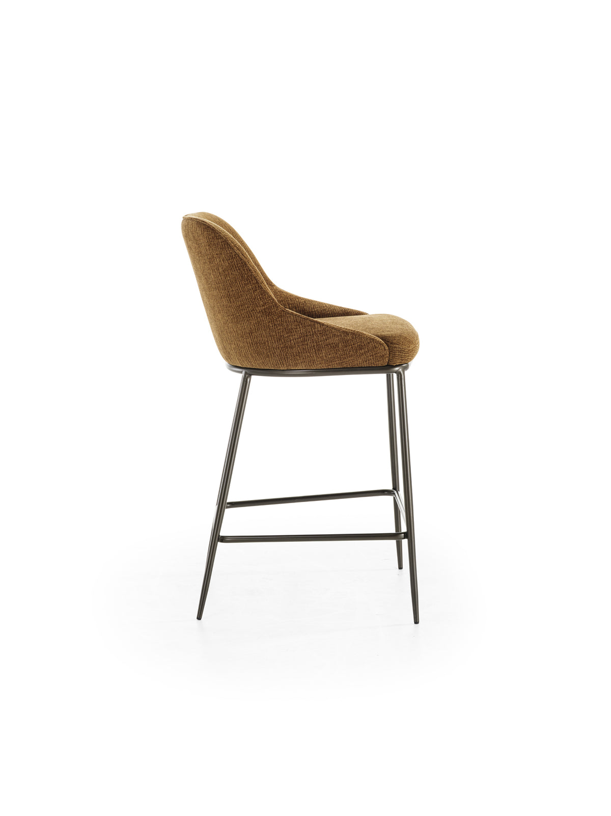 Counter Stool Ginevra Brown / Bronze Domestica – Product View on White