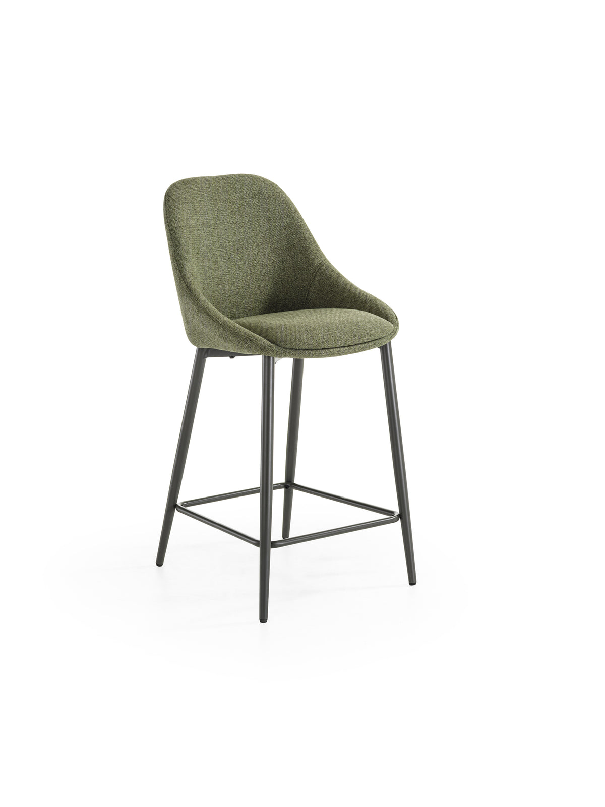 Counter Stool Kira Green / Anthracite Domestica – Product View on White
