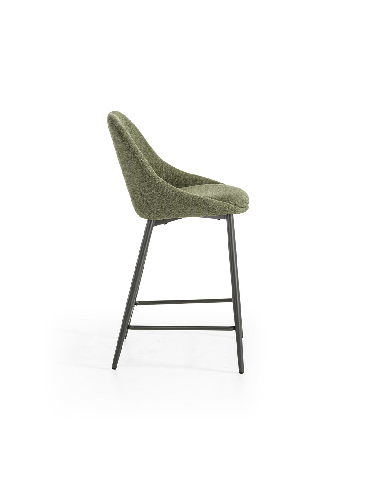 Counter Stool Kira Green / Anthracite Domestica – Product View on White
