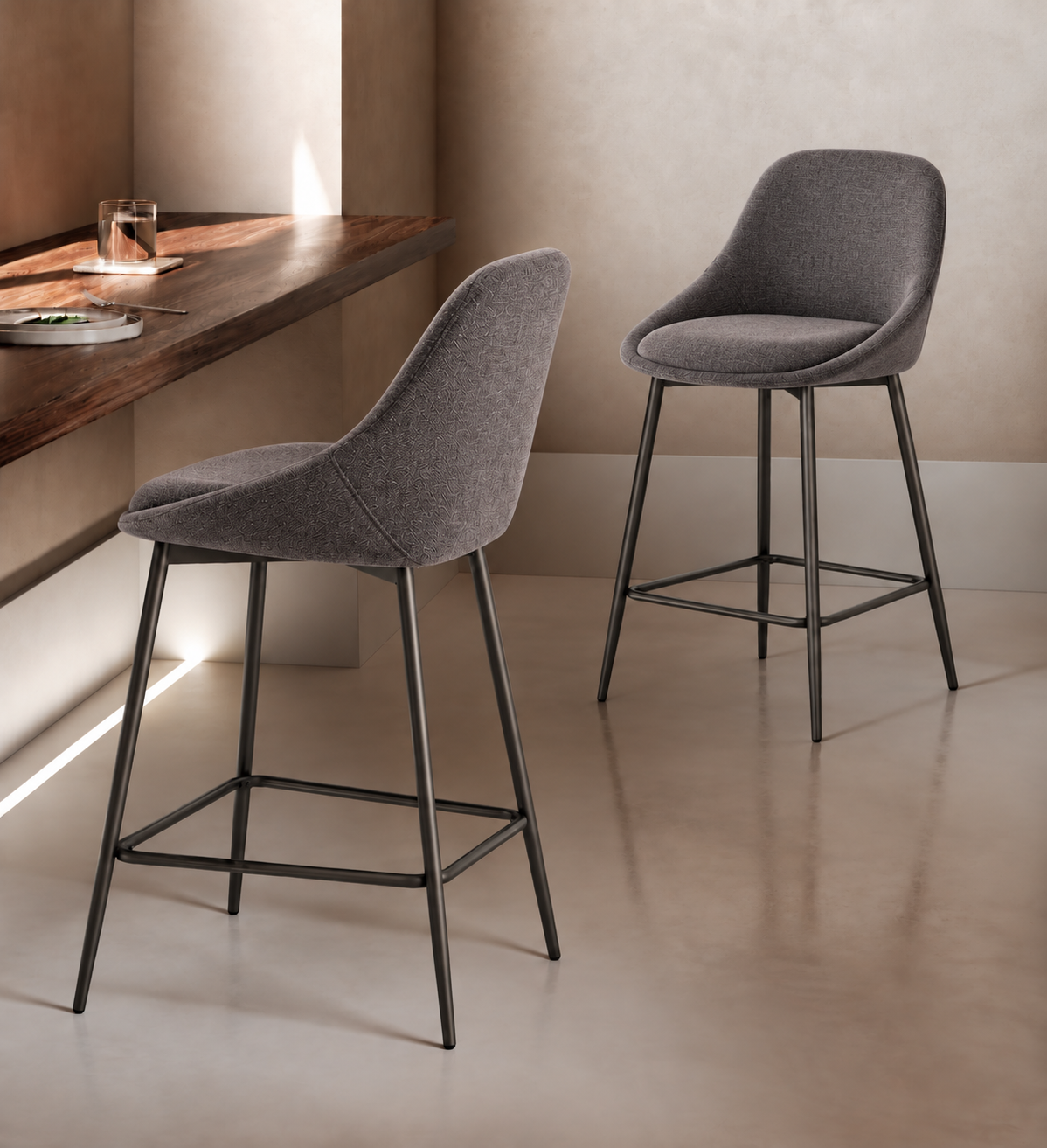 Counter Stool Kira Dark Grey / Anthracite Domestica – Lifestyle