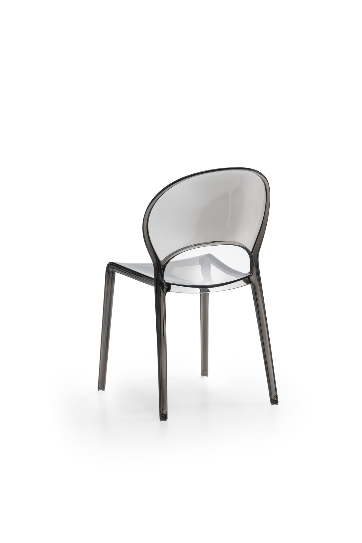 Dining Chair Pearl Polycarbonate Grey Domestica – Product View on White