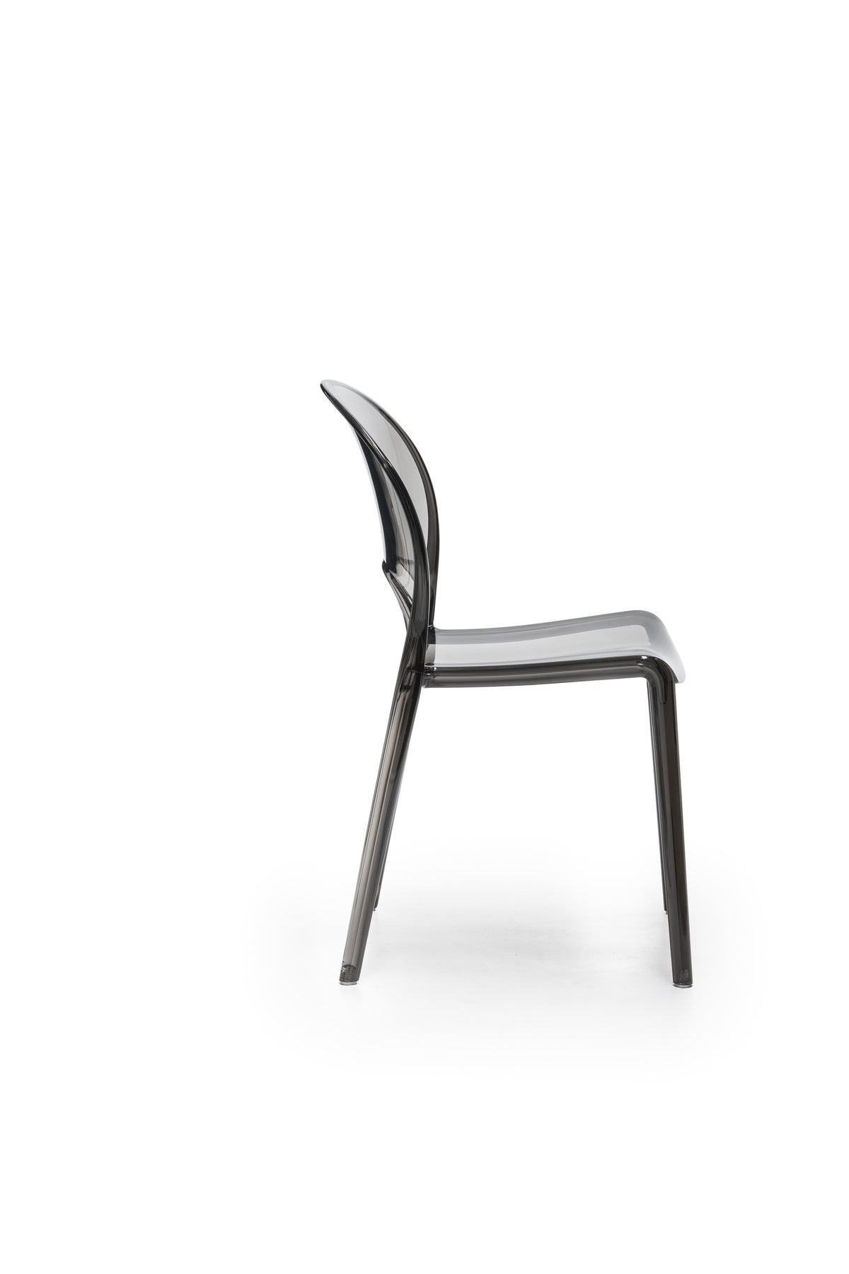 Dining Chair Pearl Polycarbonate Grey Domestica – Product View on White