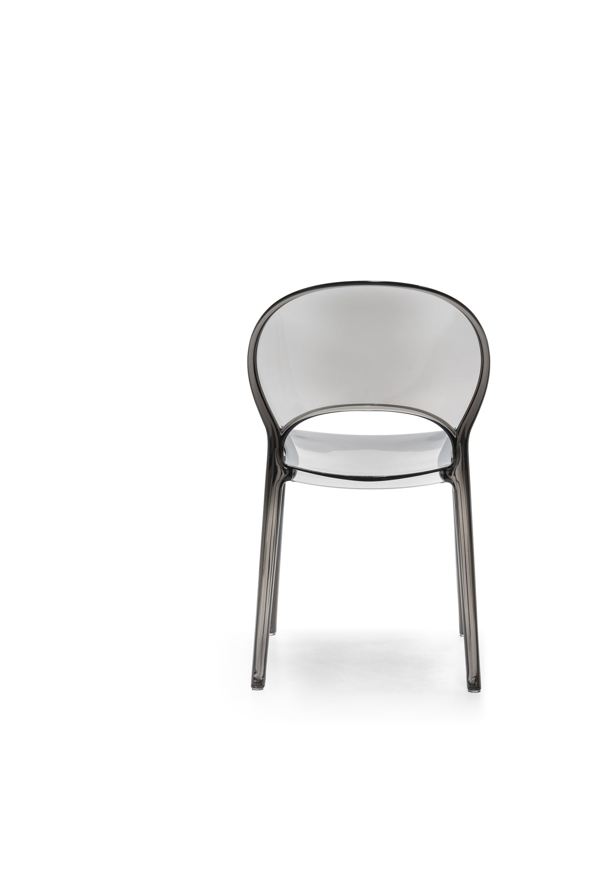 Dining Chair Pearl Polycarbonate Grey Domestica – Product View on White