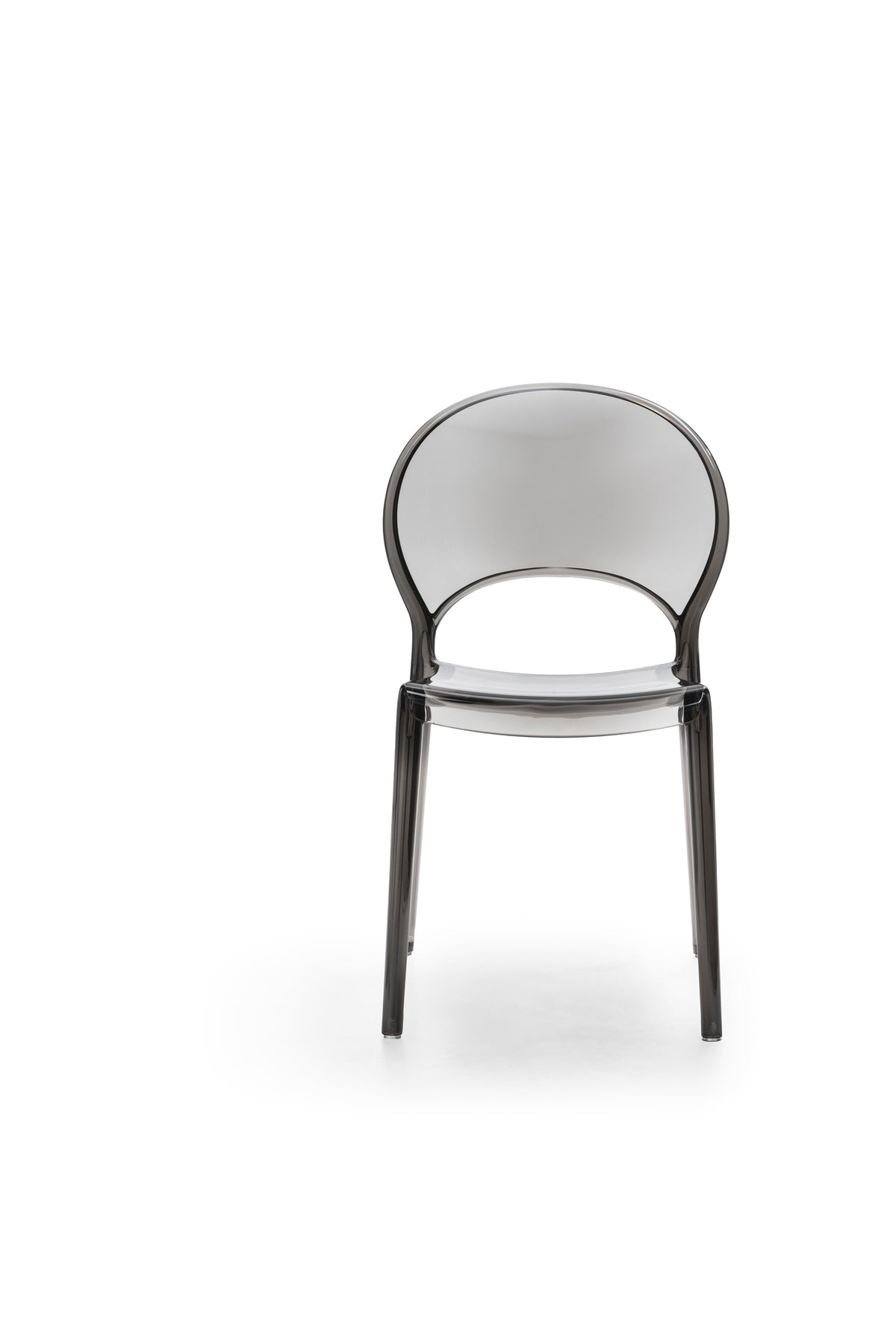 Dining Chair Pearl Polycarbonate Grey Domestica – Product View on White