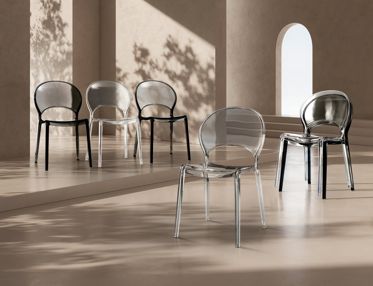 Dining Chair Pearl Polycarbonate Grey Domestica – Lifestyle
