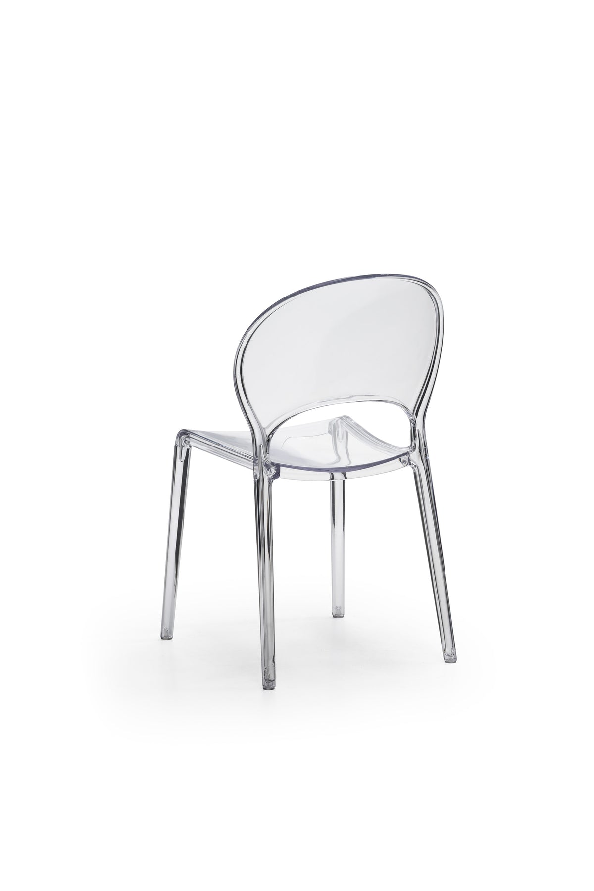Dining Chair Pearl Polycarbonate Transparent Domestica – Product View on White