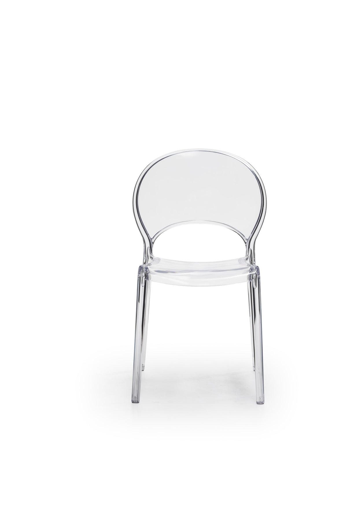 Dining Chair Pearl Polycarbonate Transparent Domestica – Product View on White