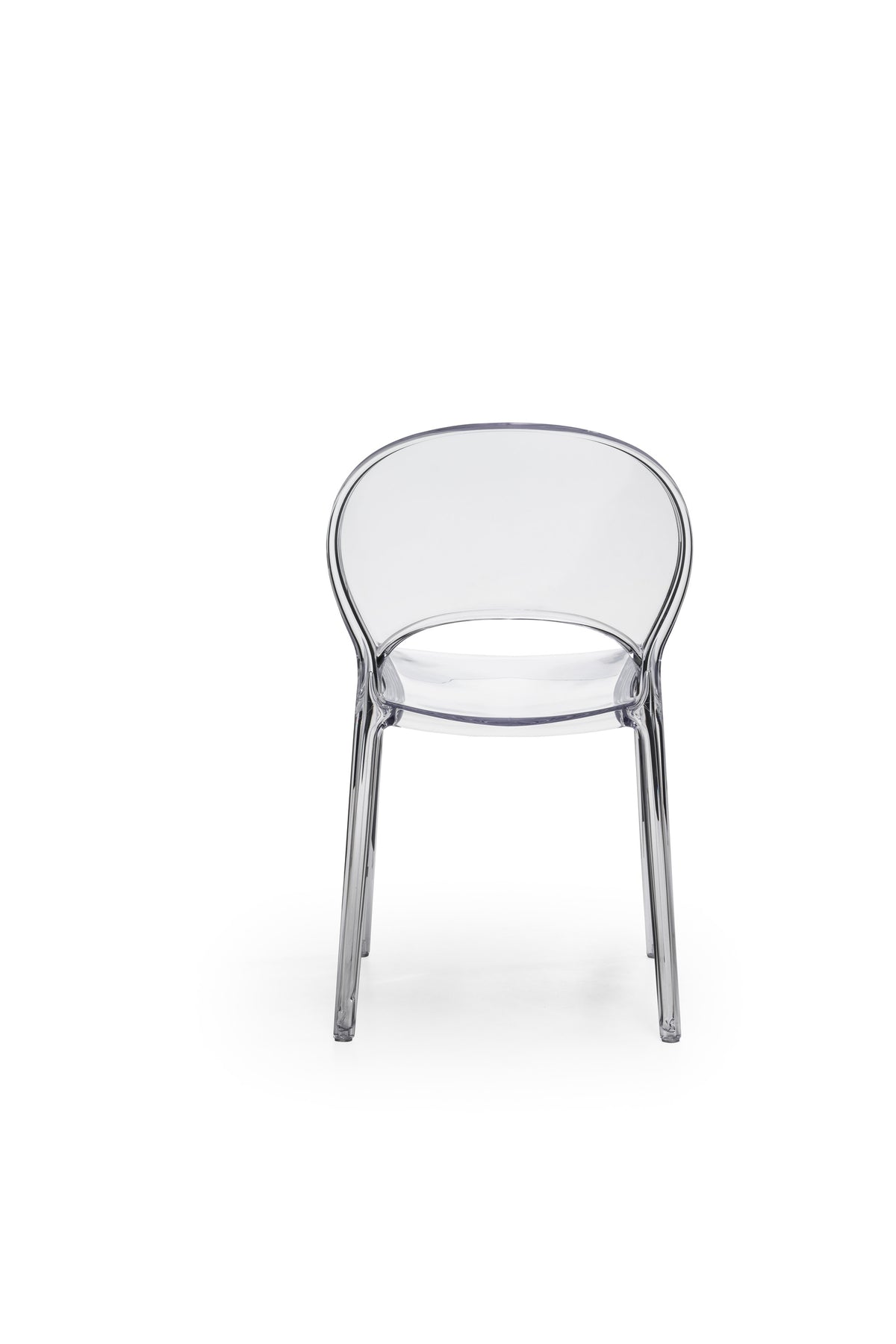 Dining Chair Pearl Polycarbonate Transparent Domestica – Product View on White