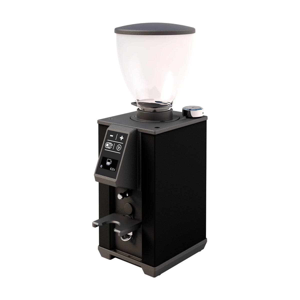 Coffee Grinder Pebble Black Domestica – Three Quarter View on White