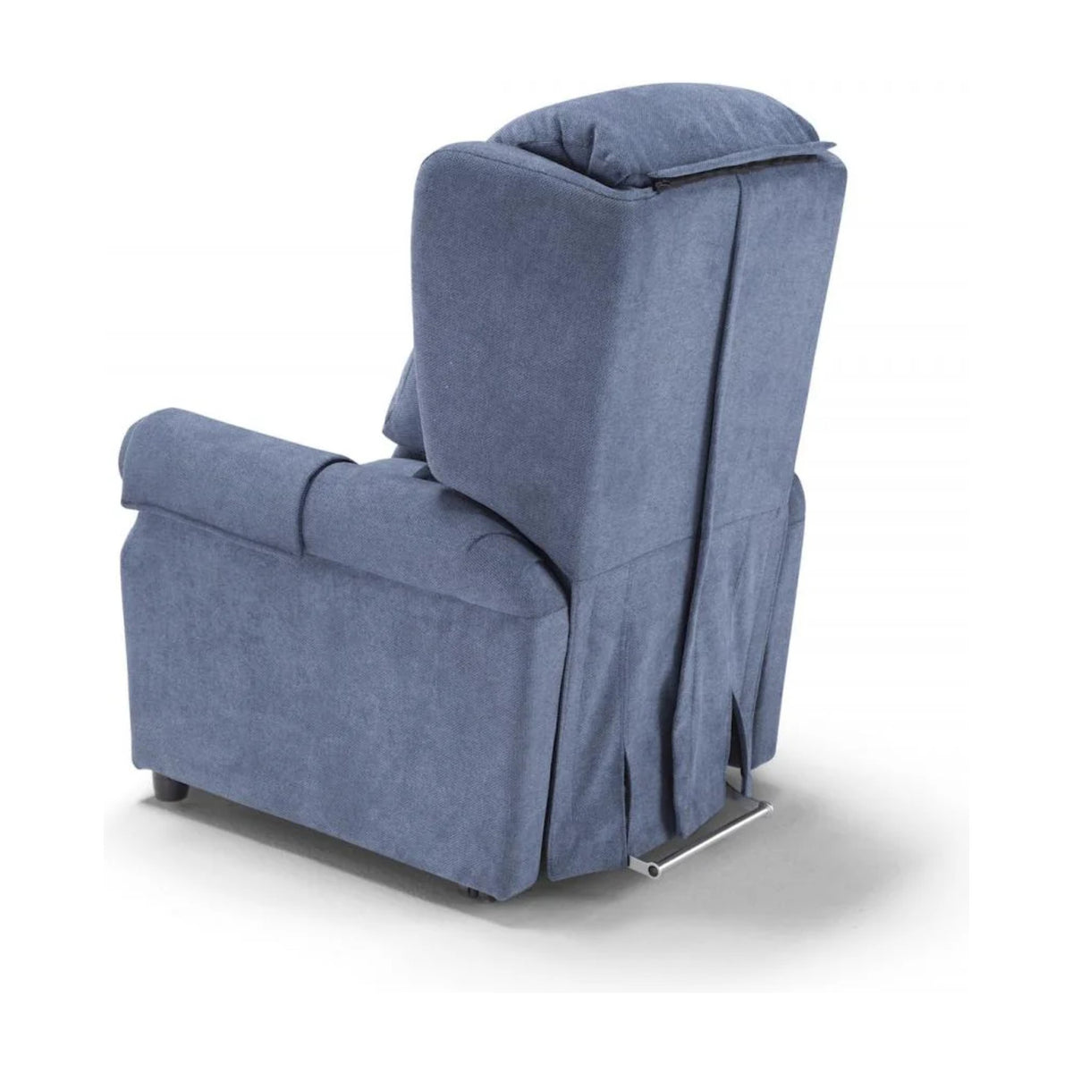 Lift Recliner Armchair Nuvola Blue Domestica – Back Three Quarter View on White