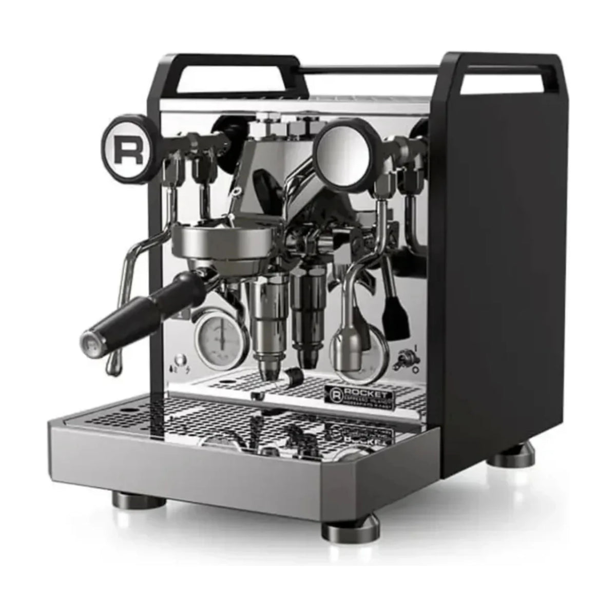 Espresso Machine Mozzafiato FAST Rocket Espresso Domestica – Black Version – Three Quarter View on White