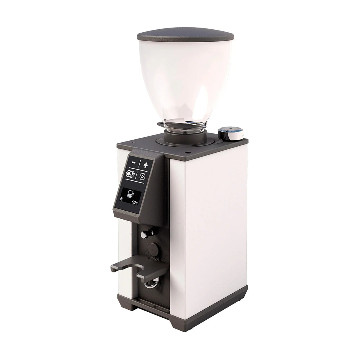 Coffee Grinder Pebble White Domestica – Three Quarter View on White