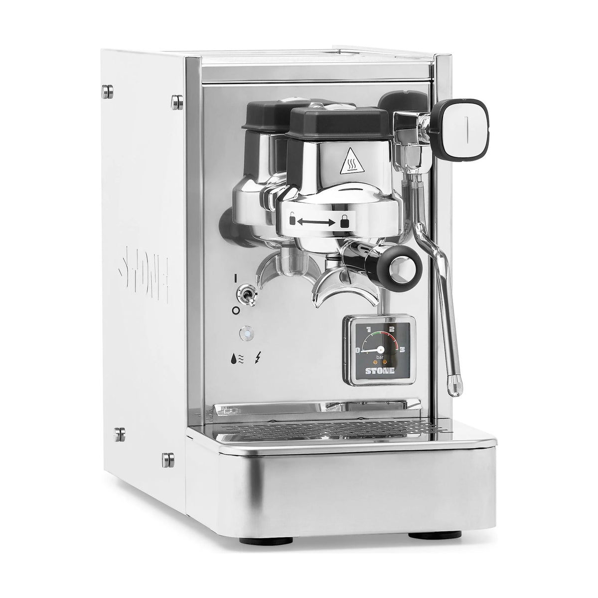 Espresso Machine Stone Lite Premium Domestica – Three Quarter View on White