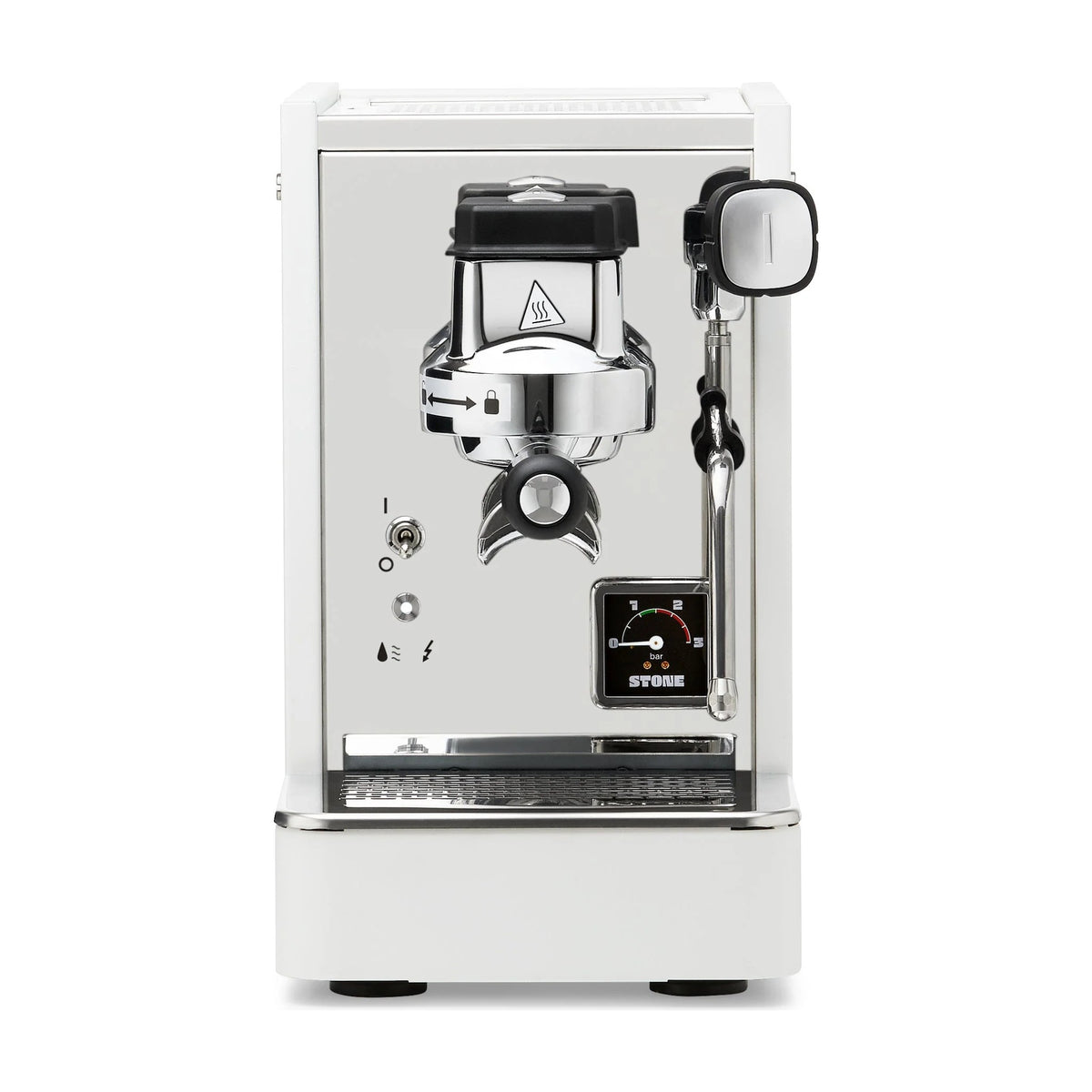 Espresso Machine Stone Lite White Domestica – Front View on White