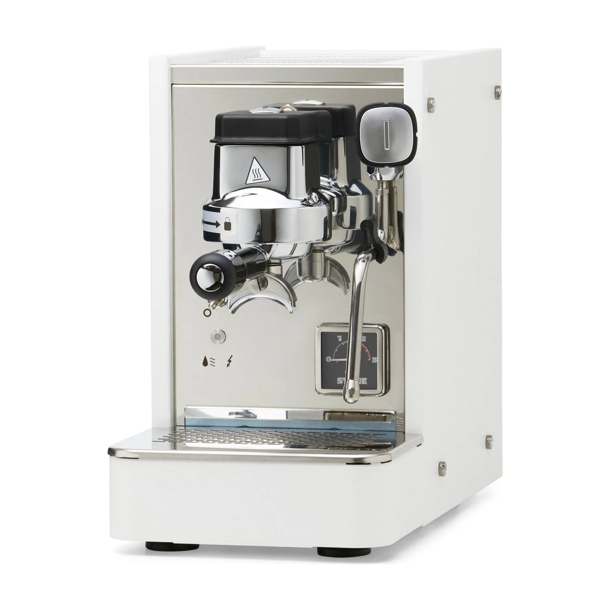 Espresso Machine Stone Lite White Domestica – Left Three Quarter View on White