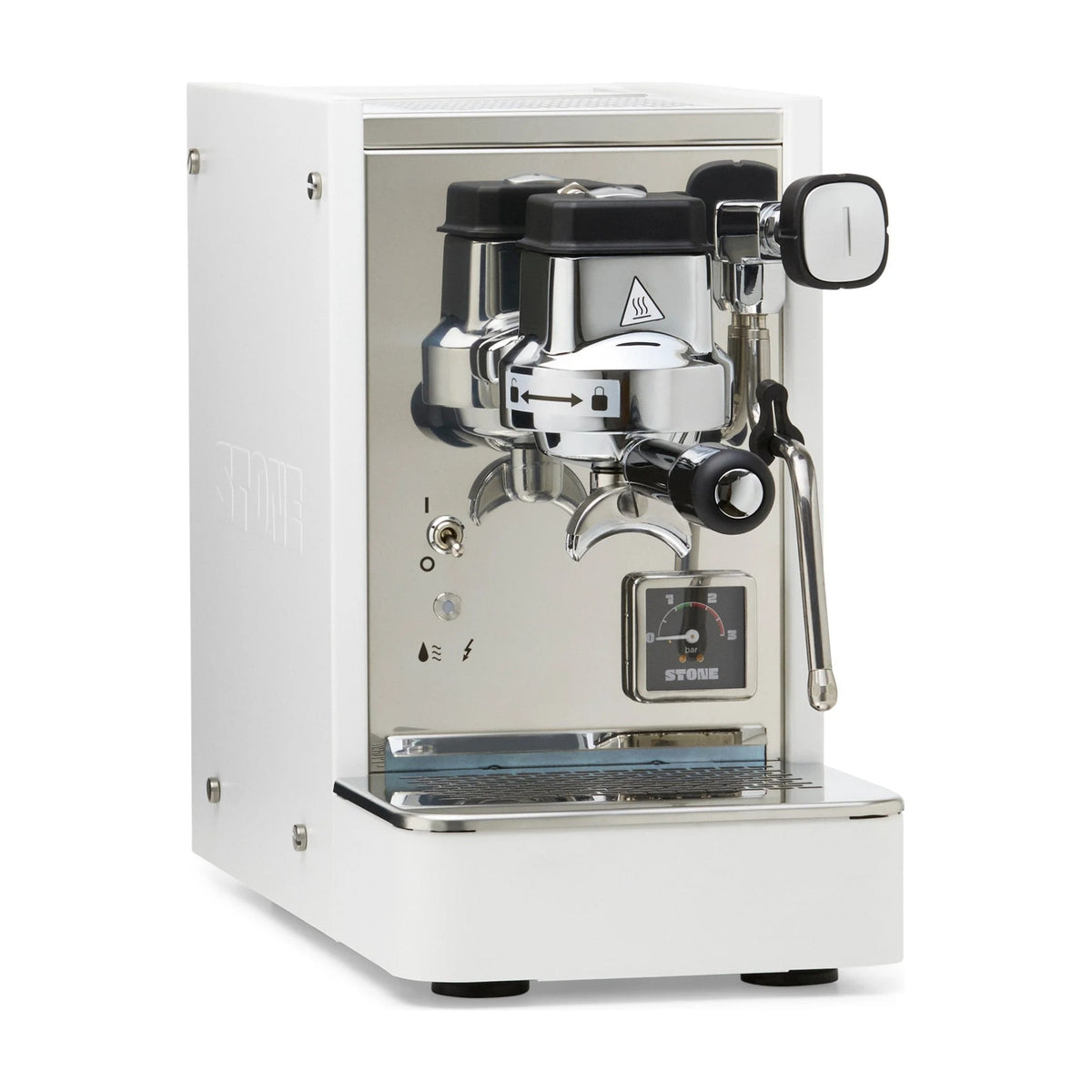 Espresso Machine Stone Lite White Domestica – Three Quarter View on White