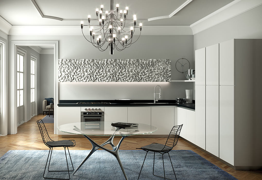 Varsavia Kitchen Domestica – Cult Version with Hammered-Effect Doors