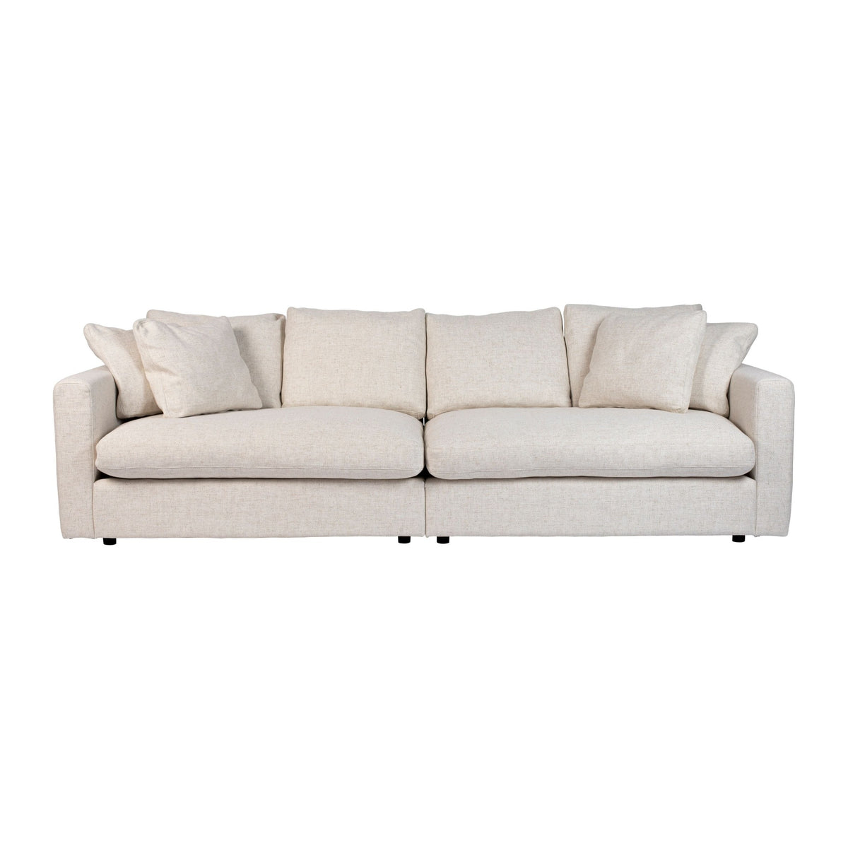 Sofa Element Sense Left Domestica – Complete Sense 3-Seater Sofa, Front View on White