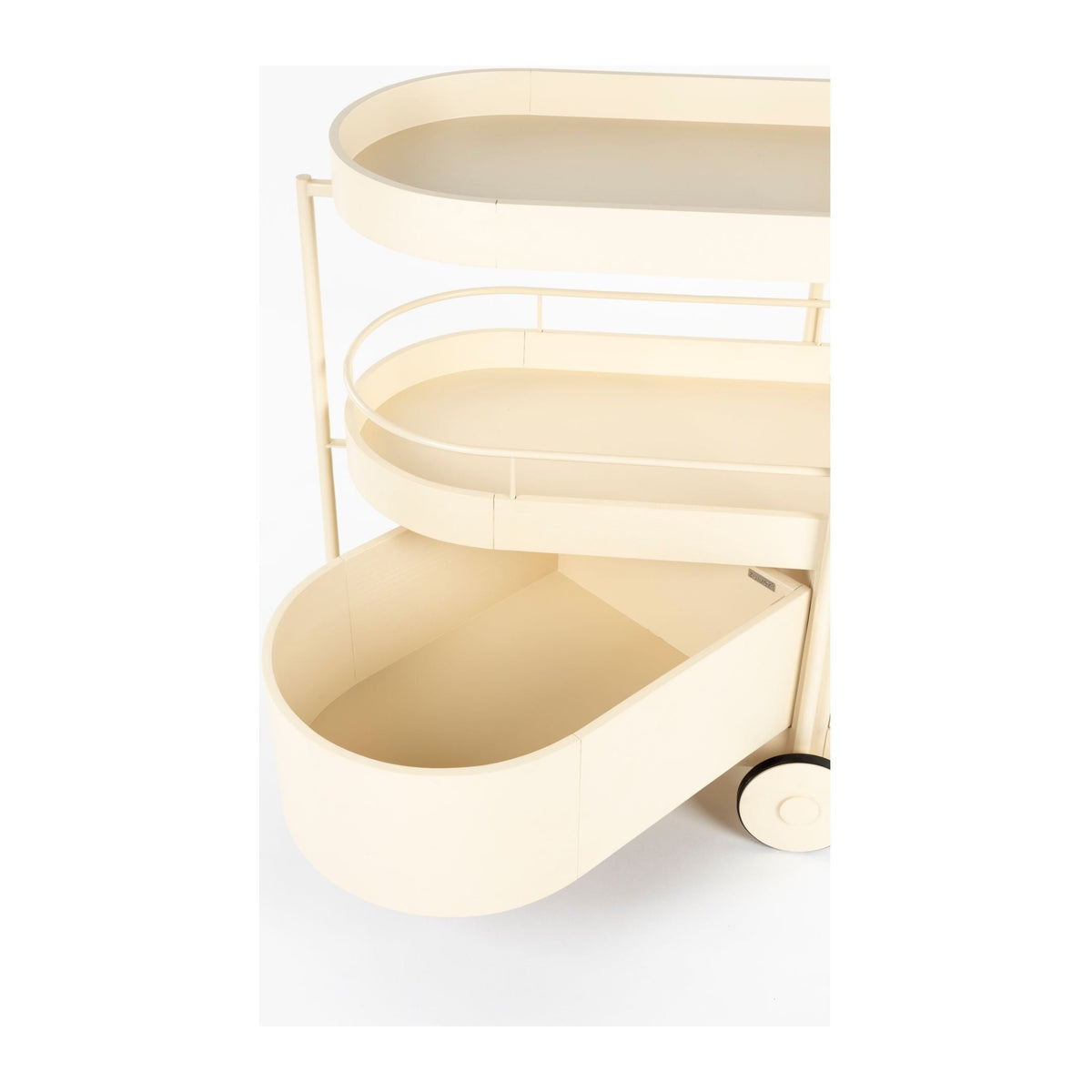Trolley Wim Beige Domestica – Open Compartments Close-up