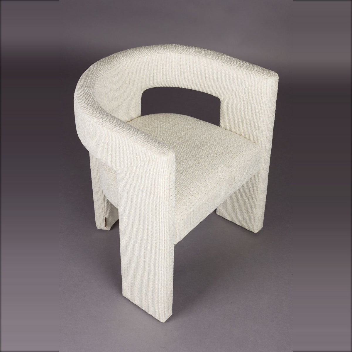 Dining Chair Medina Off White Domestica – Three Quarter View on Grey