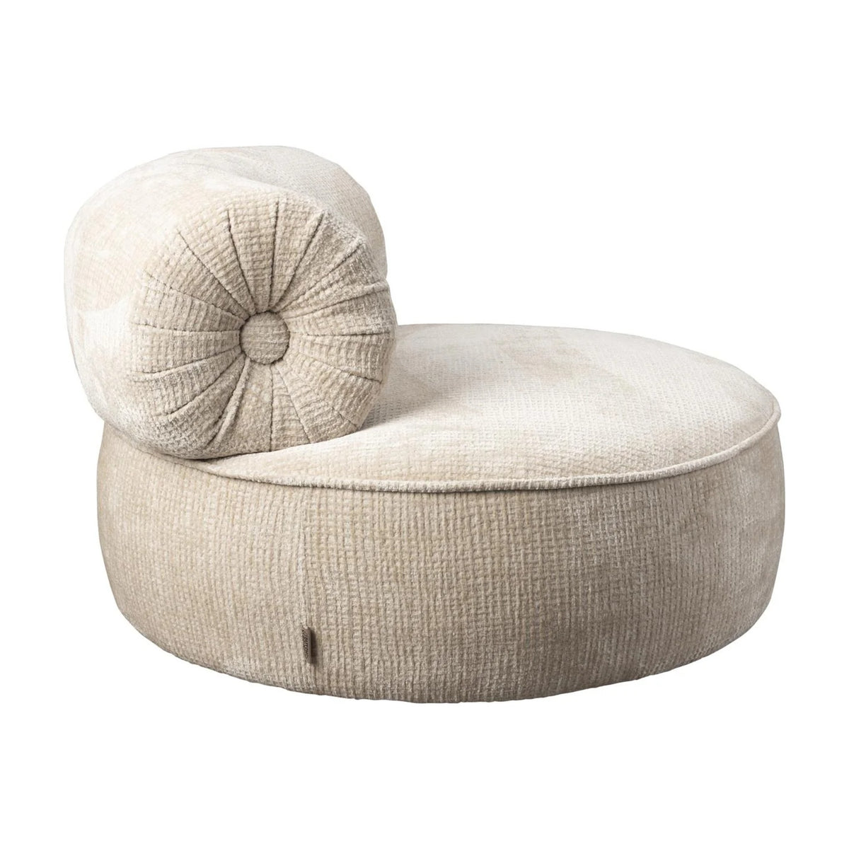 Lounge Chair Tilbury Natural Beige Domestica – Side View on White
