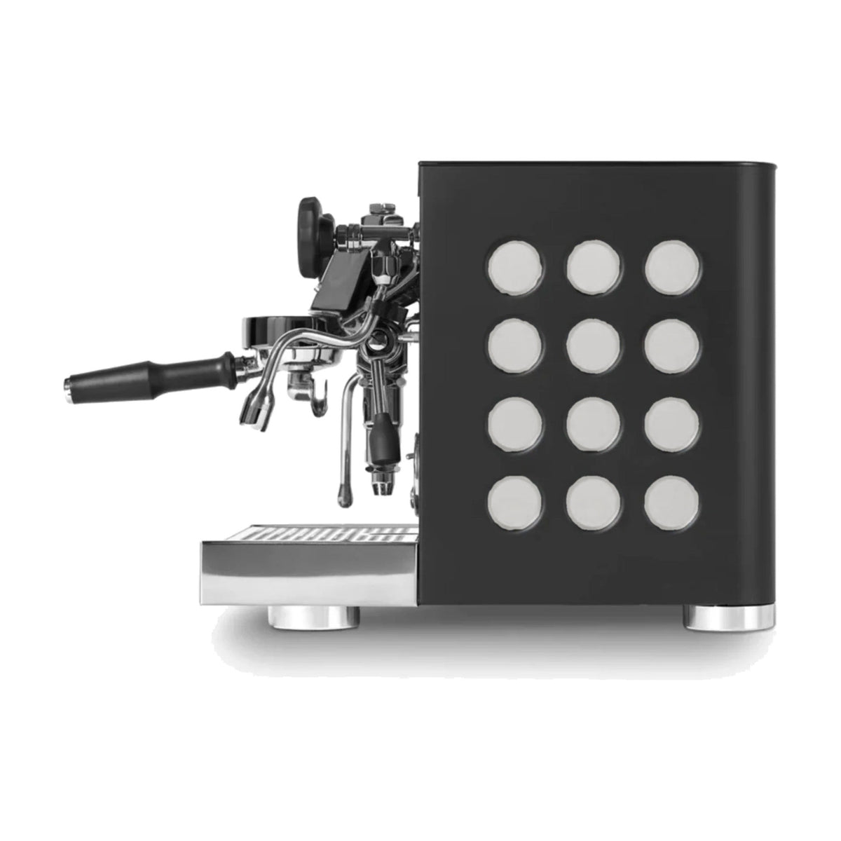 Espresso Machine Appartamento TCA Rocket Espresso Domestica – Black/White – Side View – Colour Digitally Matched