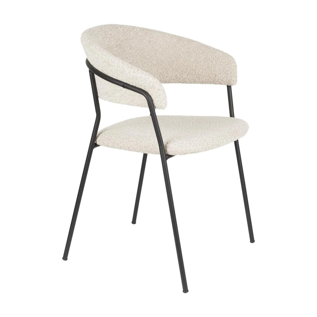 Armchair Zeri Black Domestica – Three Quarter View on White