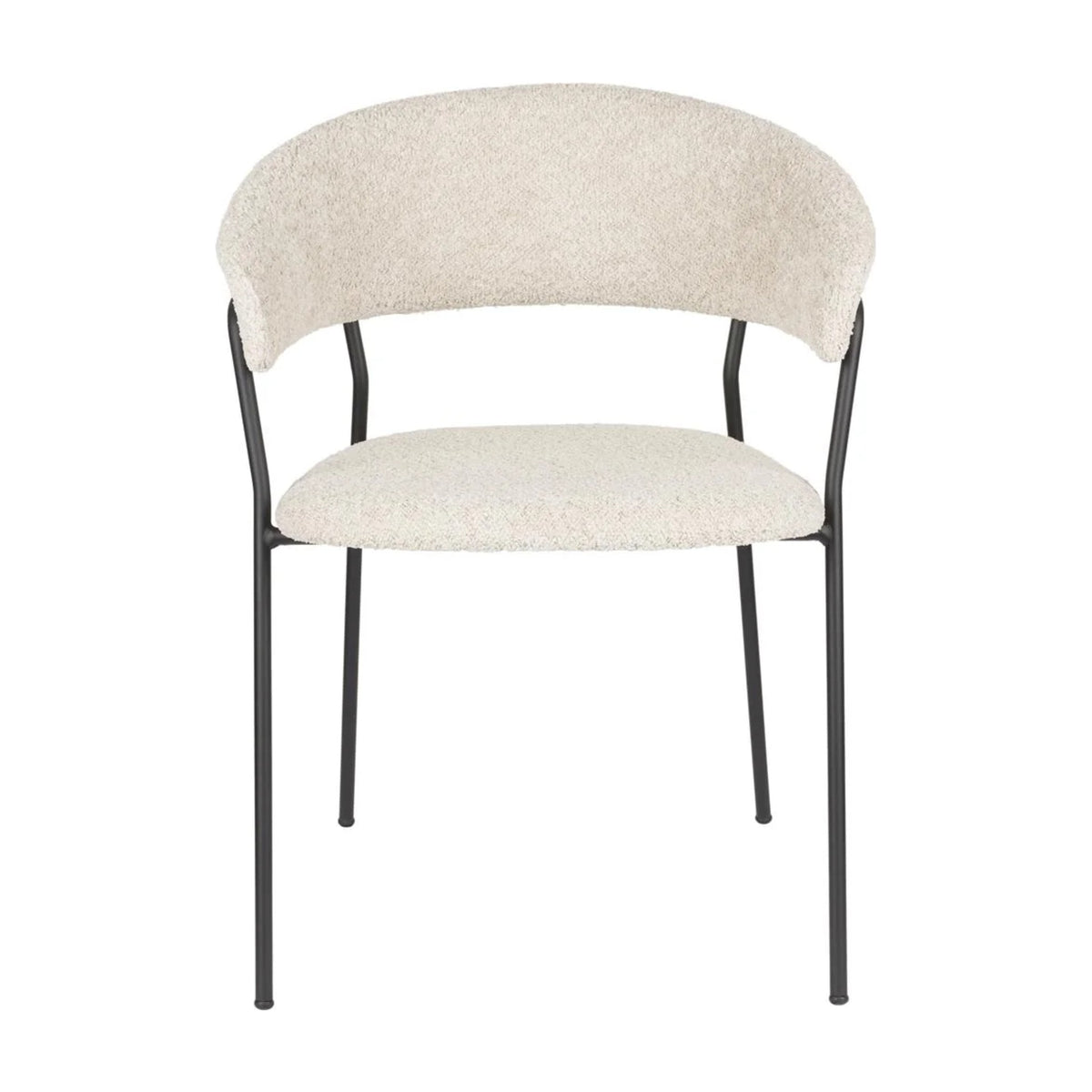 Armchair Zeri Black Domestica – Front View on White