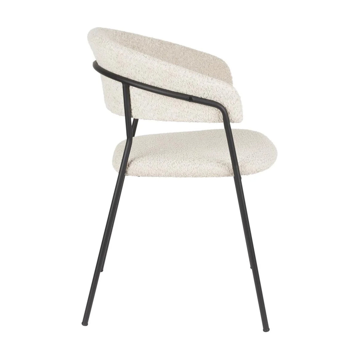 Armchair Zeri Black Domestica – Side View on White